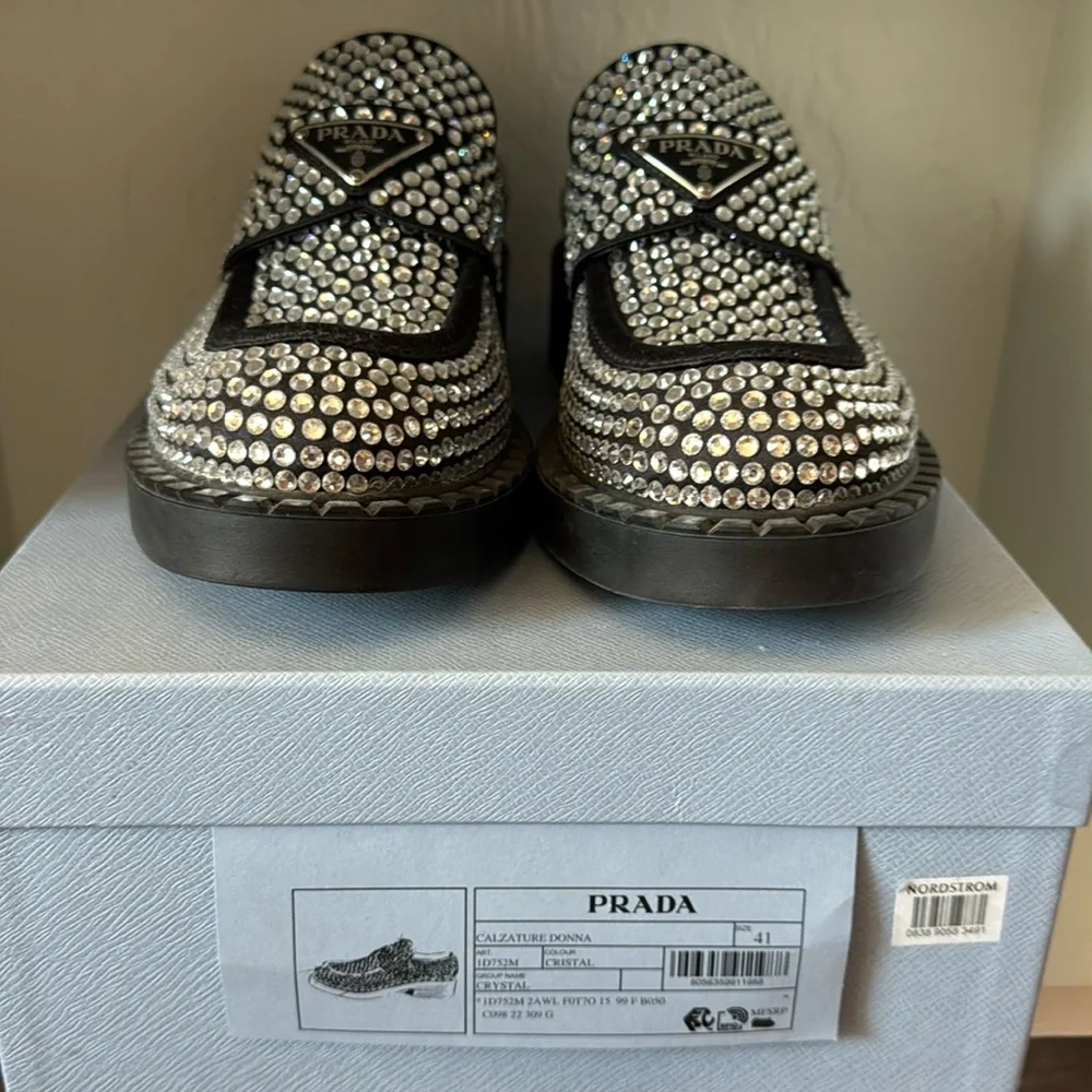 Gently worn Genuine PRADA Calzature Donna Crystal Shoes - Picture 4 of 9
